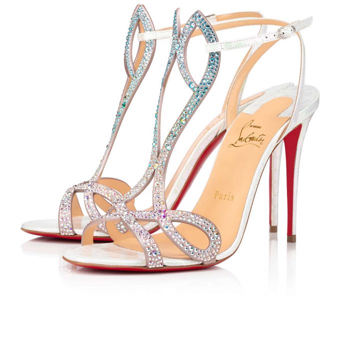 Christian Louboutin T Strap Uygun Fiyat Double L Sandal Strass